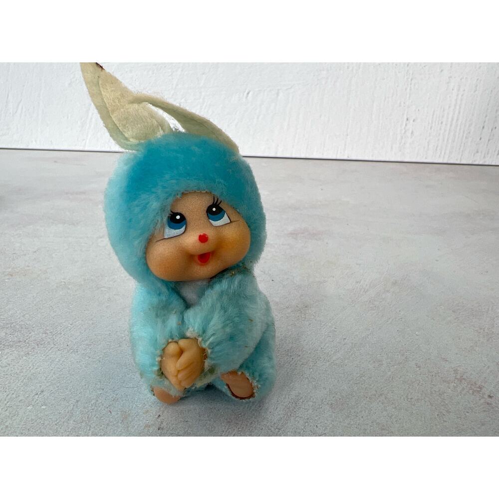 Vintage 1980 Bunny Doll Clip On Pencil Gripper Hugger